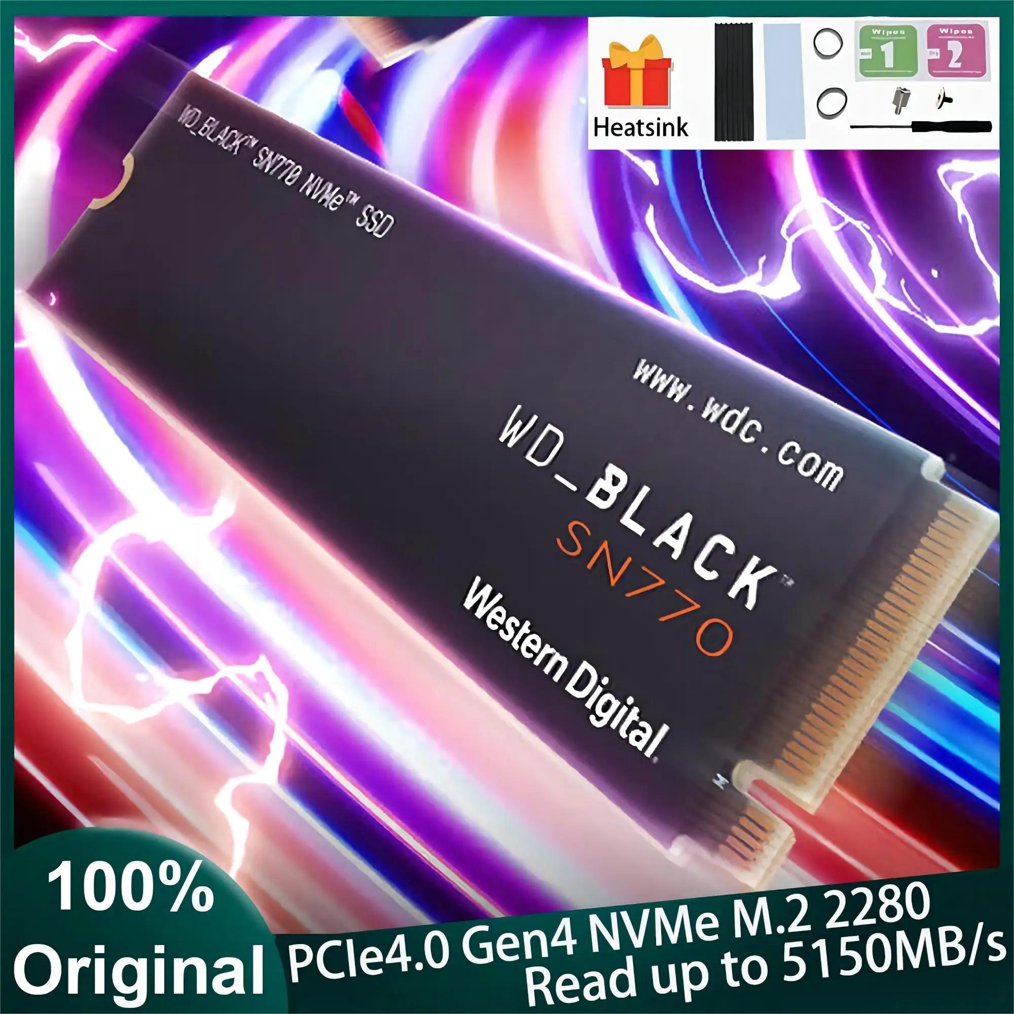 WD SN770   SSD NVMe 500GB, 1TB, 2TB Gen4 PCIe M.2 2280 PCIe 4.0 X4 ̺, PS5 ũž  ָ Ʈ ũ